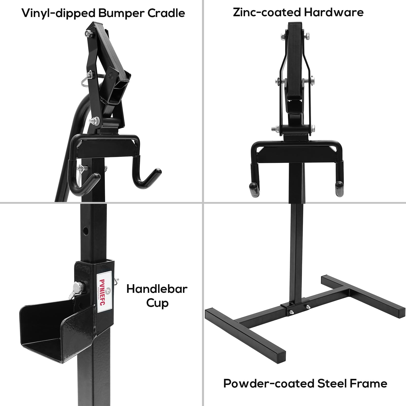 PVNIEFC Snowmobile Lever Lift Stand, Max 32" Lift Height, Supports 600 lbs, Alloy Steel, Black for Garage Storage