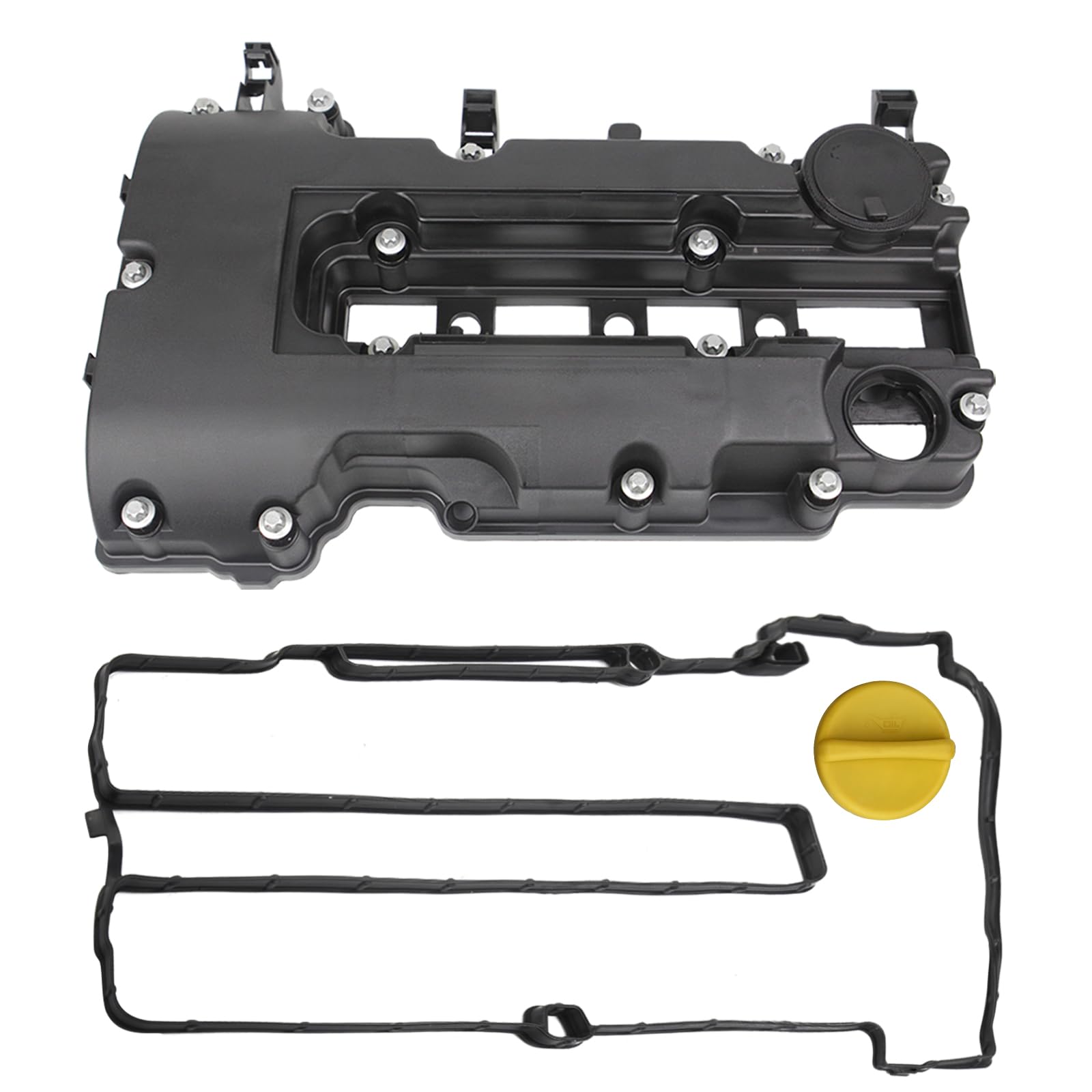 Mitzone Engine Valve Cover Kit W/Gaskets & Bolts Compatible With 2011-2020 Chevrolet Chevy Cruze Sonic Volt Trax Buick Encore Cadillac Elr 1.4L L4 Replaces # 25198874 55573746 264-968