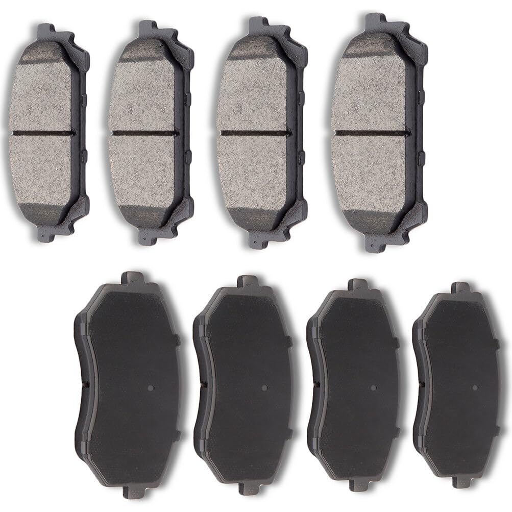 Automuto 8Pcs Front & Rear Ceramic Disc Brake Pads Set D929 D1004 For Saab 9-2X 2005-2006,For Subaru Impreza 2003-2007