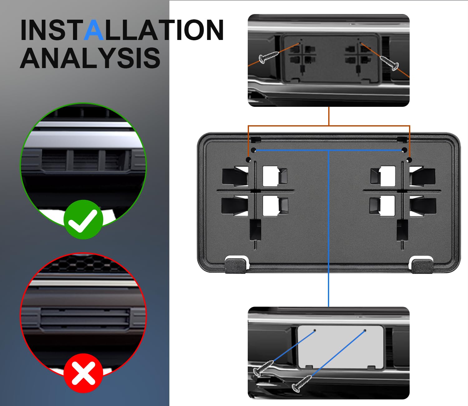 Front License Plate Frame For F150 2015-2017 Licence Plate Holder Fits Perfectly With Curvature Of Front Bumper F150 License Pla