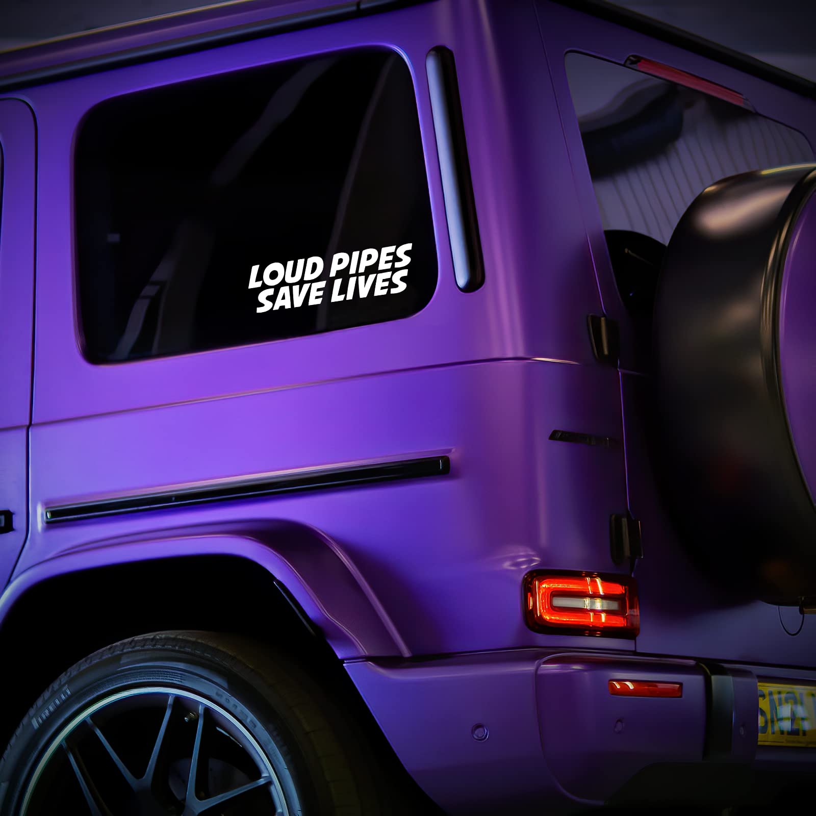 Loud Pipes Save Lives Decal Vinyl Sticker Auto Car Truck Wall Laptop | White | 5.5' X 1.5'