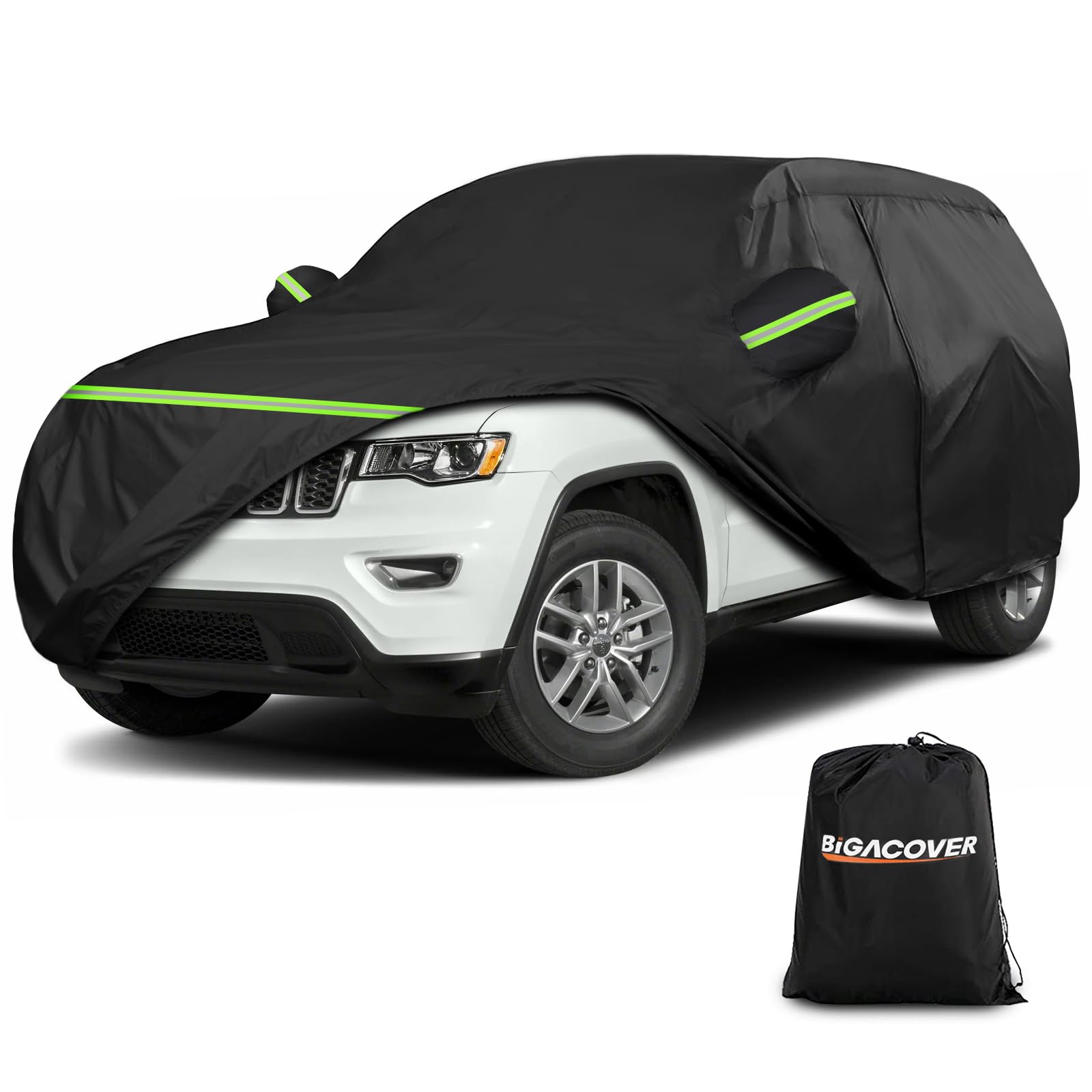 For Jeep Grand Cherokee Car Cover All Weather Waterproof Windproof 6 Layer Full Suv Car Covers Custom Fit For 2011-2023 Jeep Gra