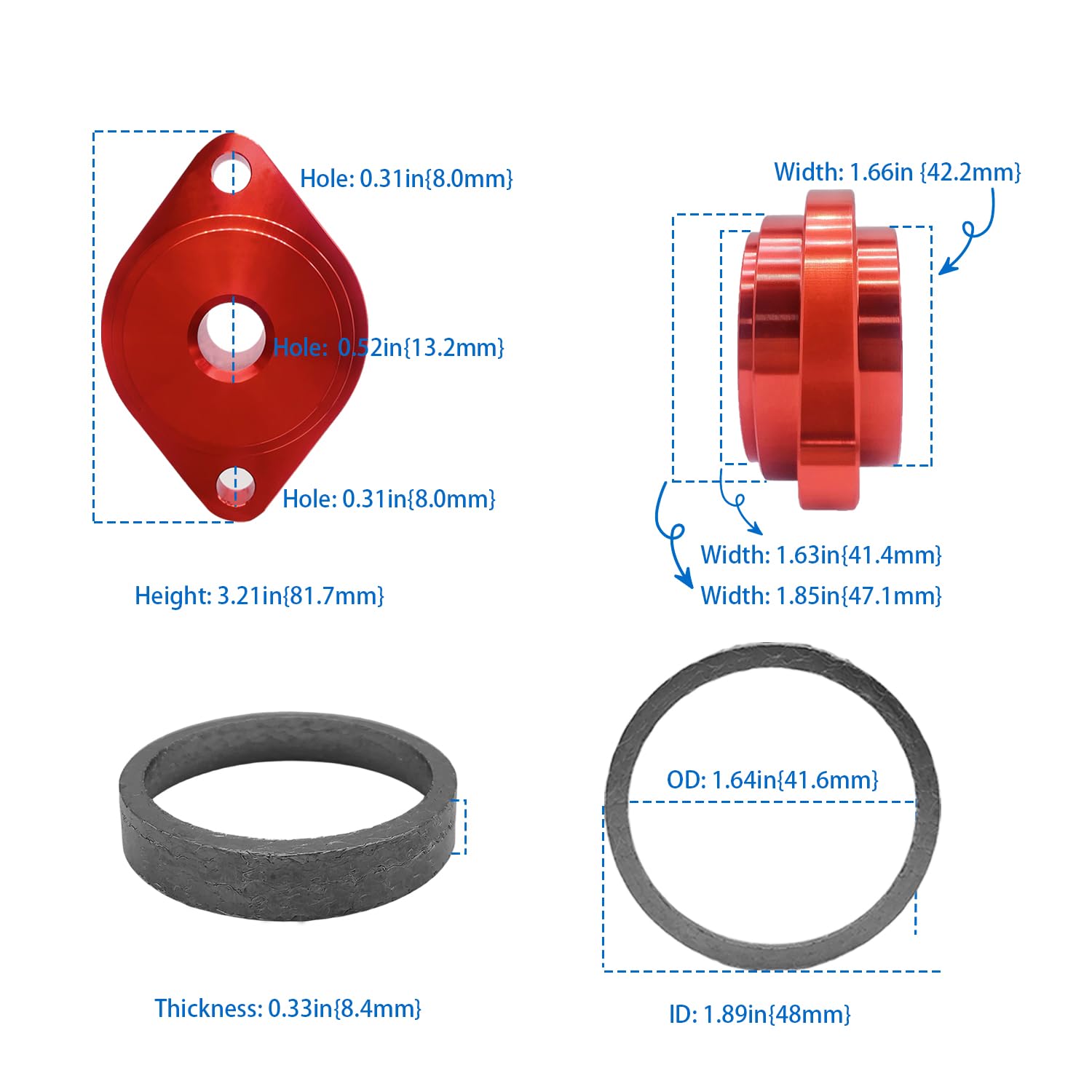 Biglknm 10Pcs Tapered Gaskets & 1Pcs Red Gaskets Seal Installer Tool For 1984-2023 Big Twin Touring Sportster Softail Dyna