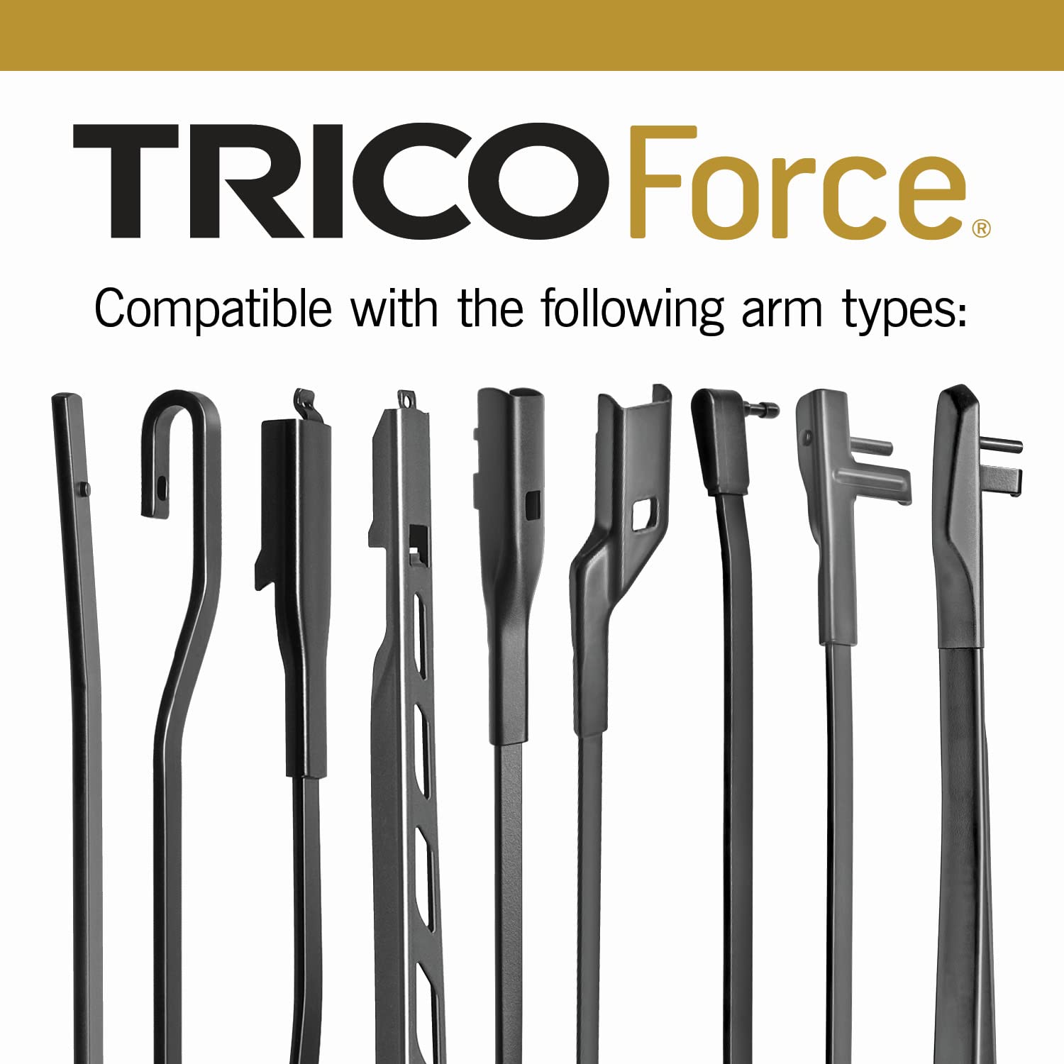 Trico Force Wiper Blade 19 Inch Fits Select Toyota, Honda, Ford, Volkswagen, Chevrolet, Dodge, Bmw, Jeep, Acura, Mazda (25-190)