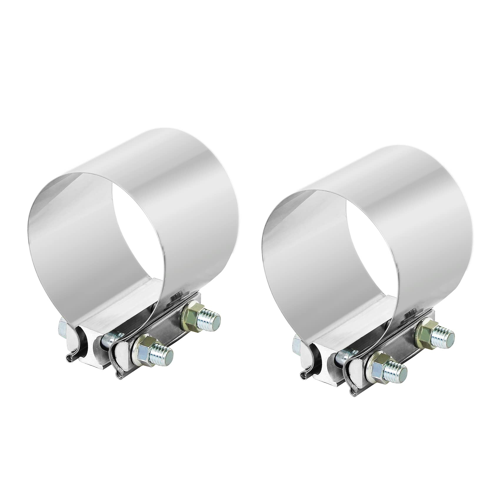 3.5 Inch 3.5' Butt Joint Exhaust Band Clamp Sleeve Stainless Steel 2Pcs