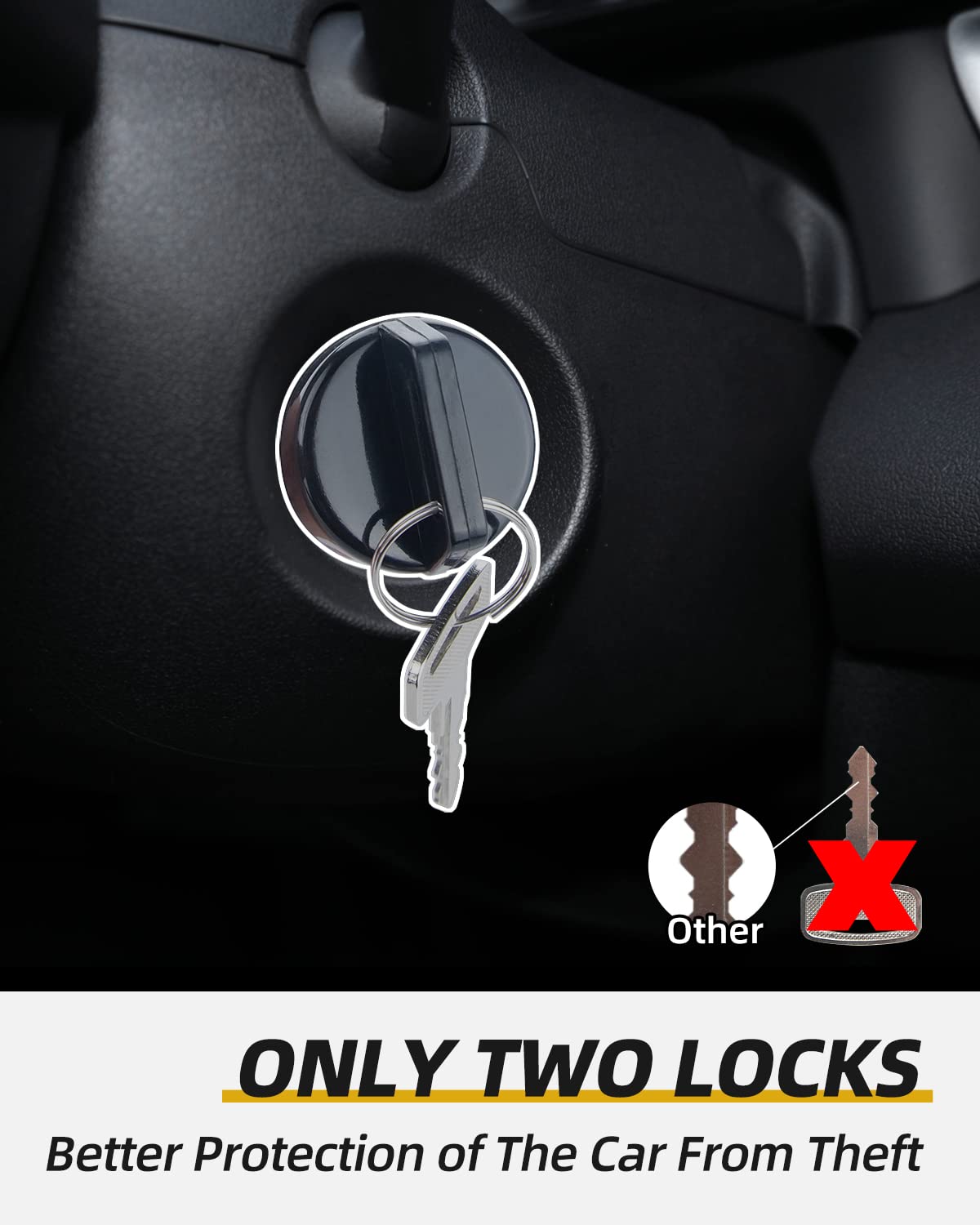 Quickwolf 4012165 Ranger Ignition Key Switch Compatible With Polaris Ranger 400 425 500 570 700 800 900 1000 Rzr 570 800 900 1000 Sportsman 400 500 600 700 800 4011002 Off/Run/Start 6 Pin 3 Position