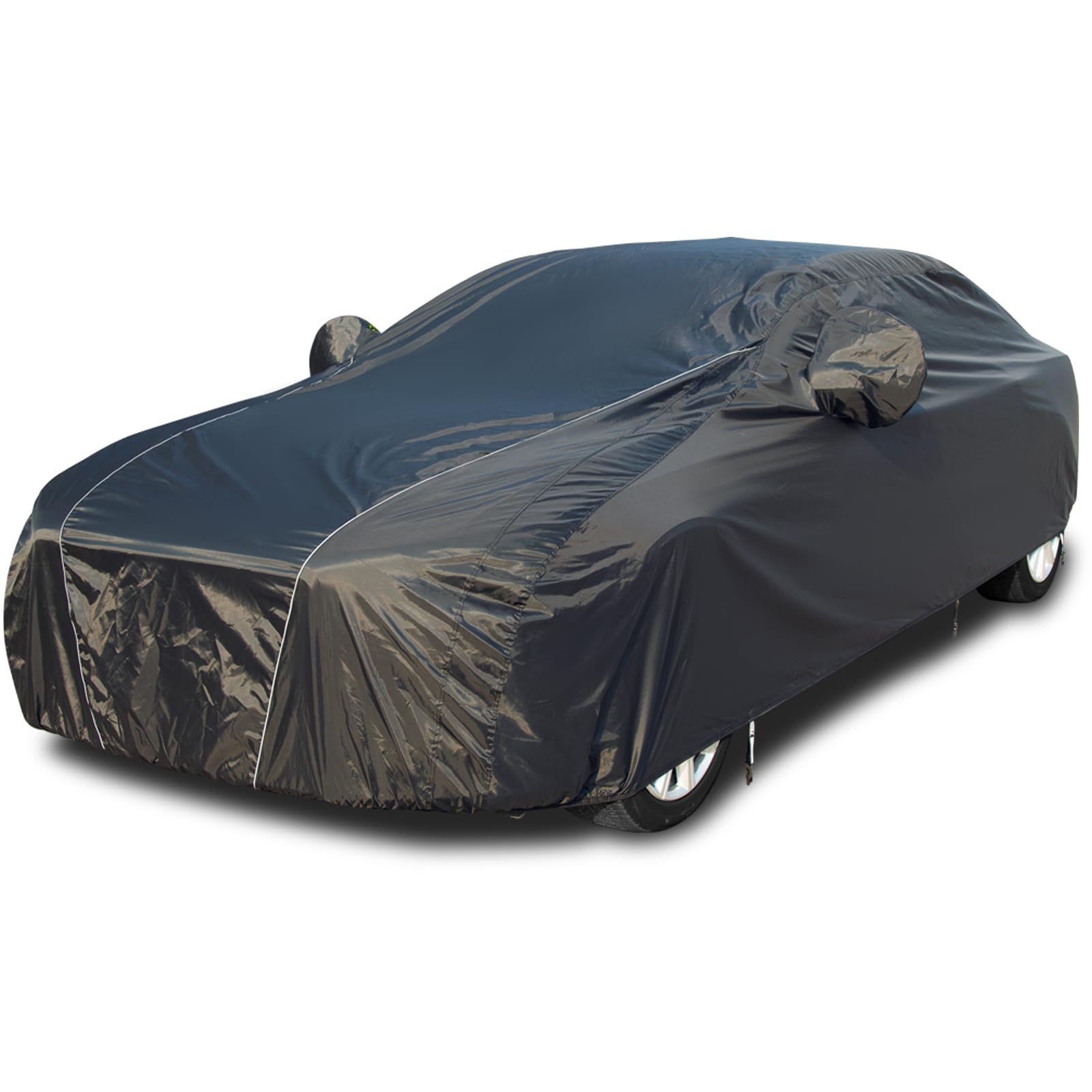 Coverado Car Cover Waterproof All Weather For Automobiles, Full Exterior Covers Outdoor Sun Protection Universal Fit Sedan 170-1