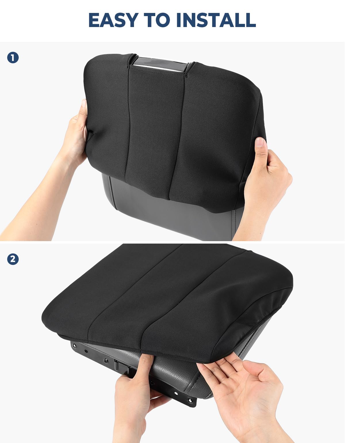 ISSYAUTO Center Console Cover for 2013-2018 Ram 1500, 2013-2023 Ram 2500/3500, Jump Seat Console, Neoprene, Cozy