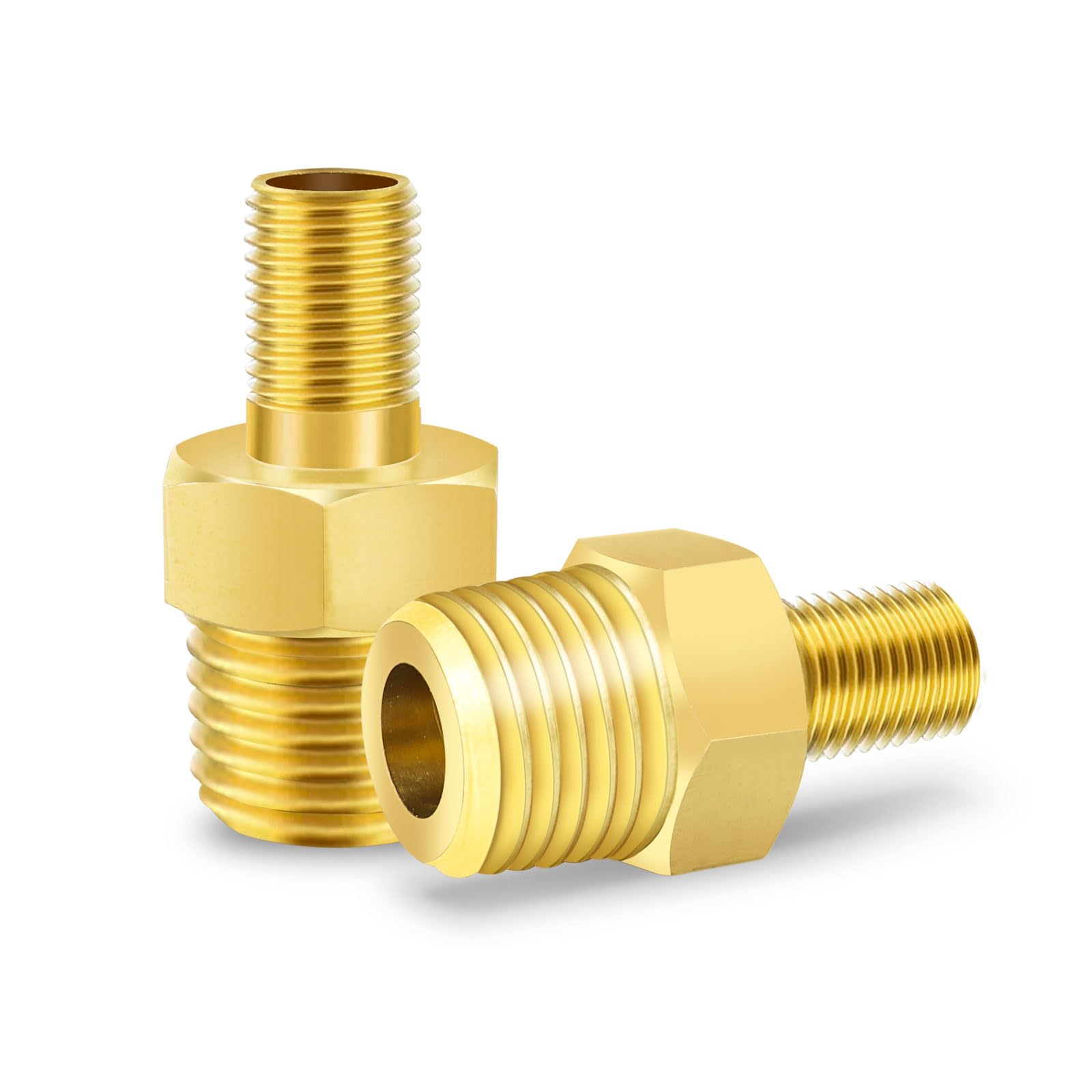 Godeson 1/4 NPT to Schrader Valve Adapter (Pack of 2) for Portable Air Compressor/Pump
