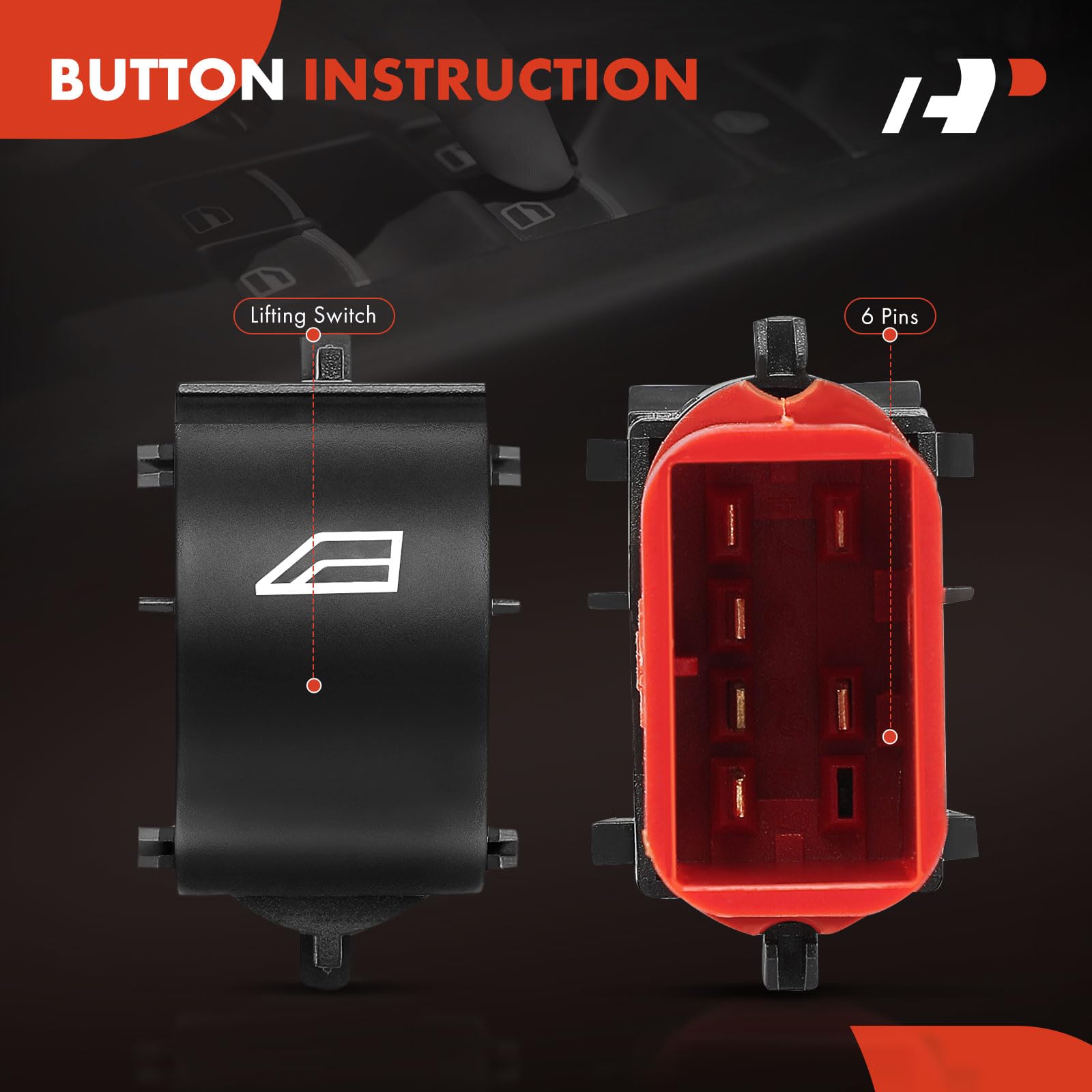 A-Premium Power Window Switch Compatible with Ford Escape 2013-2019, Focus 2012-2018, Transit Connect 2014-2019, Replace# BM5T14529BA