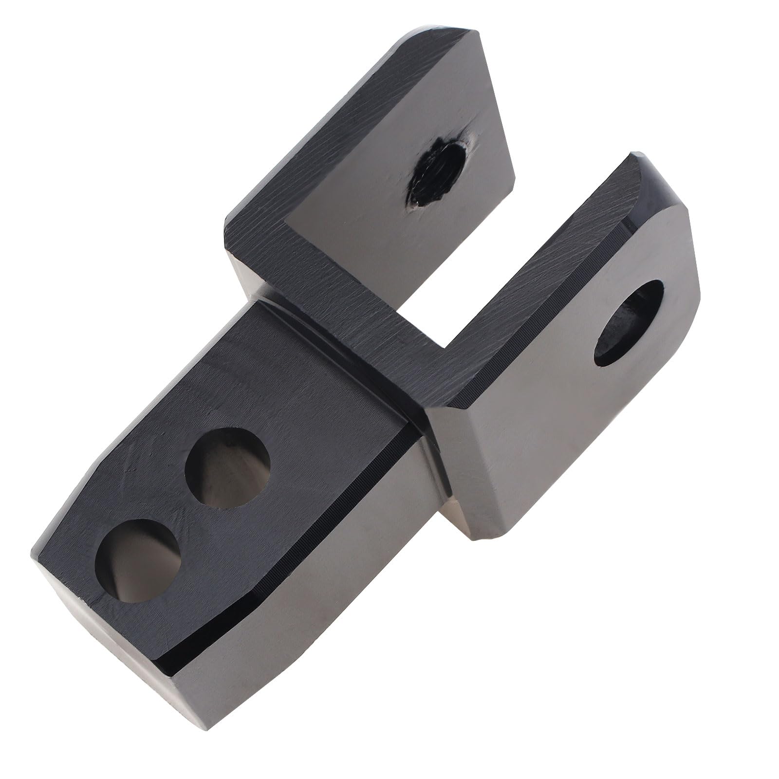 Windance 2Pcs Motorcycle Rear Shock Extender, High Damping Device Height Extension Absorber Riser Adapter With Screws (Black)