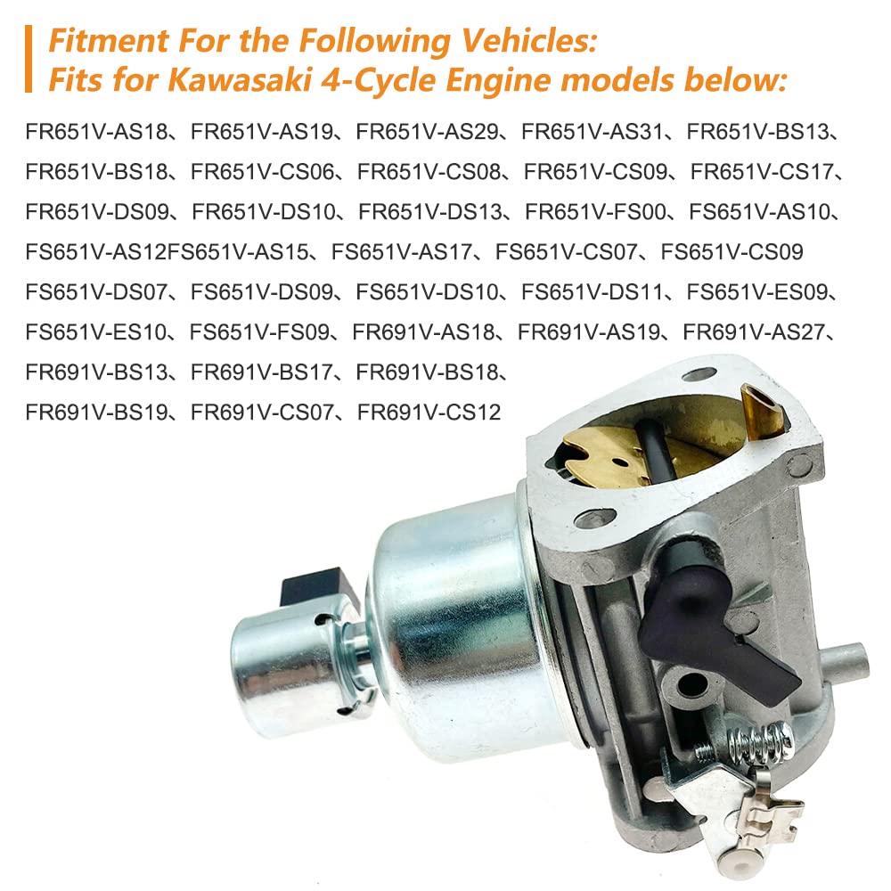 jinauxicon Carburetor for Kawasaki FR651V FS651V FR691V 23 HP Engines, Replaces 15004-0986, 15004-0828, 15004