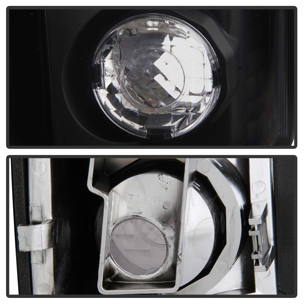 Acanii - For 1988-1998 Chevy Silverado Gmc Sierra C10 Suburban Tahoe Black Tail Lights Brake Lamps Pair Set Left+Right