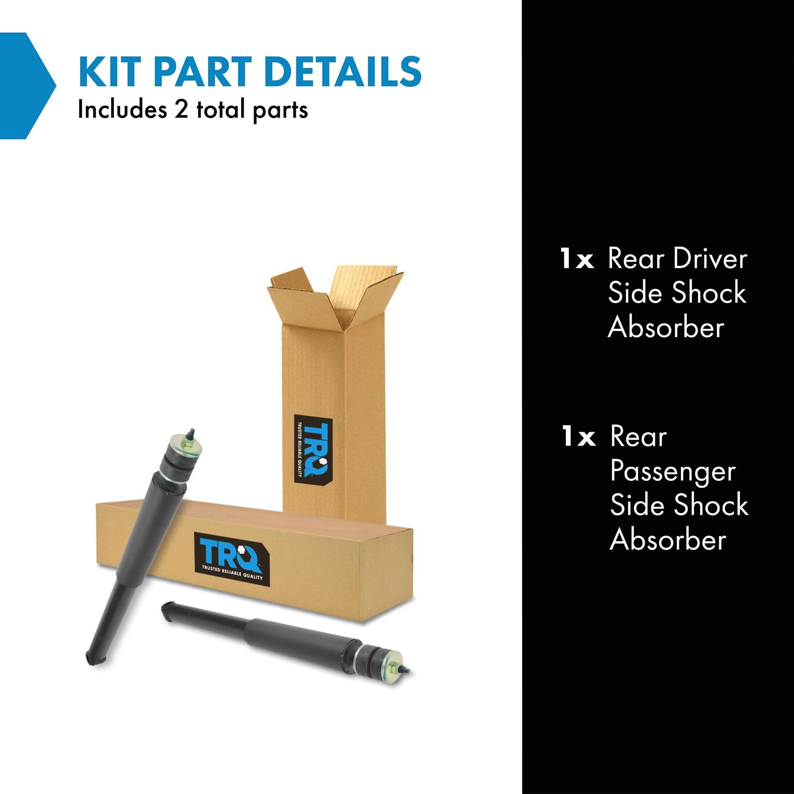 Trq Rear Strut Shock Absorber Pair Set Compatible With Chevy Lincoln Mercury Nissan Pontiac