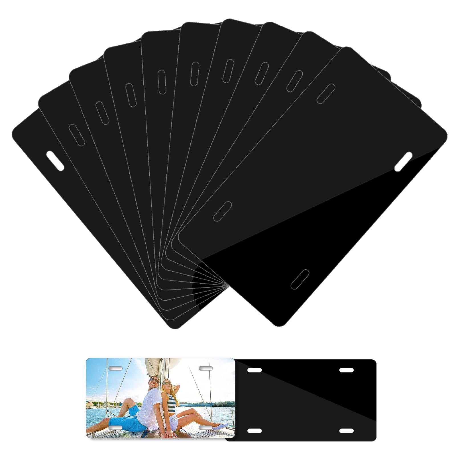 10 Pack 0.45Mm Blank Automotive License Plate Plates Tag For Custom Design Work
