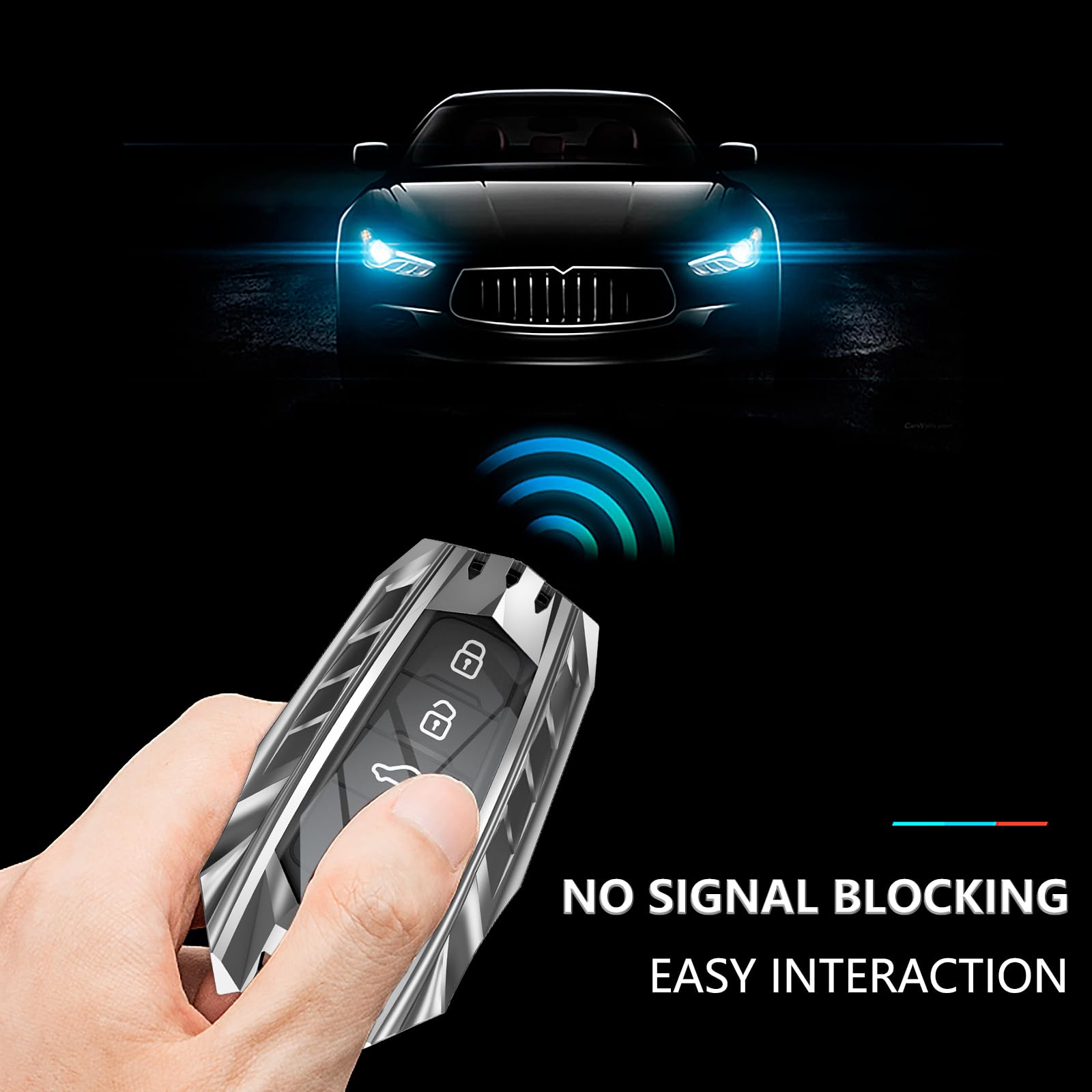 Ocezbiis For Toyota Key Fob Cover,Keychain,Zinc Alloy Protection Car Key Shell Case Compatible With Toyota Holder Smart Remote K