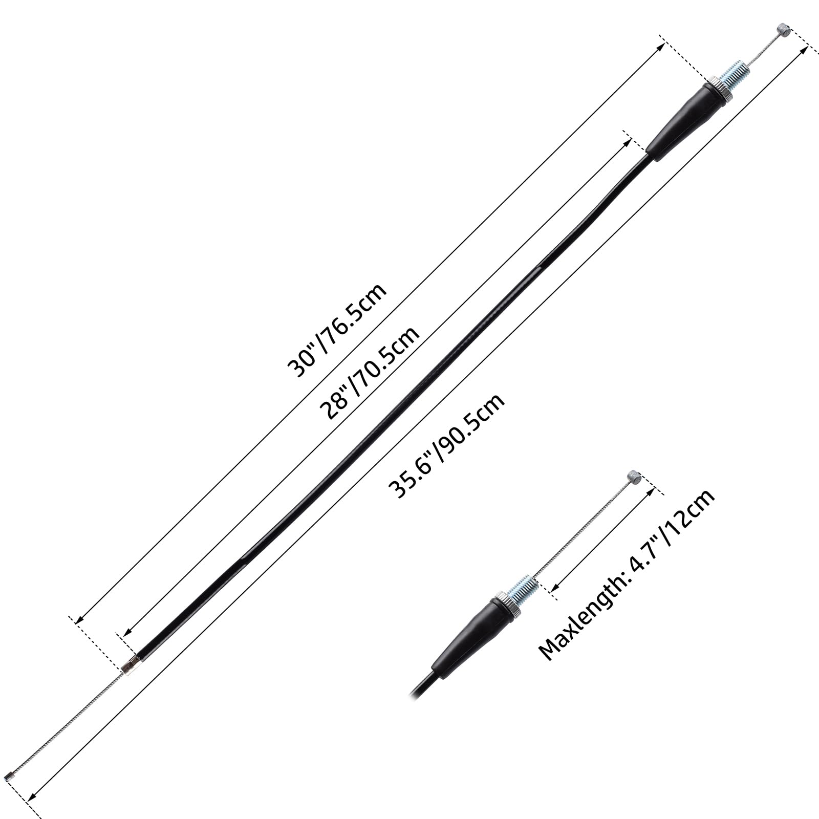 Royitay Twist Throttle Assembly And 36' Throttle Cable For Yamaha Ssr Coolster Roketa Sdg Nst X-Treme 50Cc 70Cc 110Cc 125Cc Engine Dirt Bikes Pit Bike