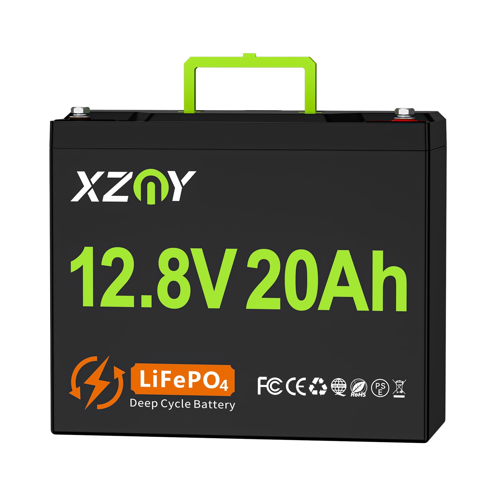 XZNY 12V 20Ah Lithium Battery, 4000+ Cycles 12V LiFePO4 Battery Built-in 20A BMS, Rechargeable 12 volt 20Ah Lithium Battery Perf