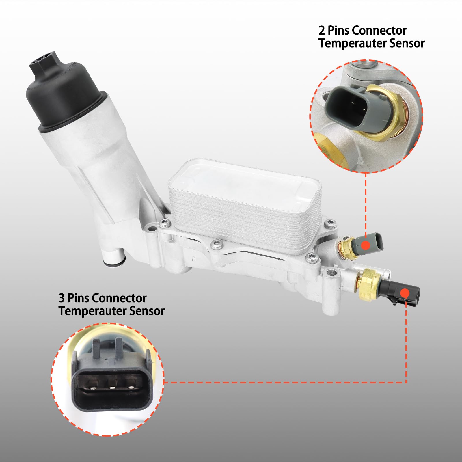 926-959 Aluminum Engine Oil Cooler For Jeep Cherokee Wrangler Jk, Chrysler 300 Pacifica, Dodge Durango Journey Charger Challenge