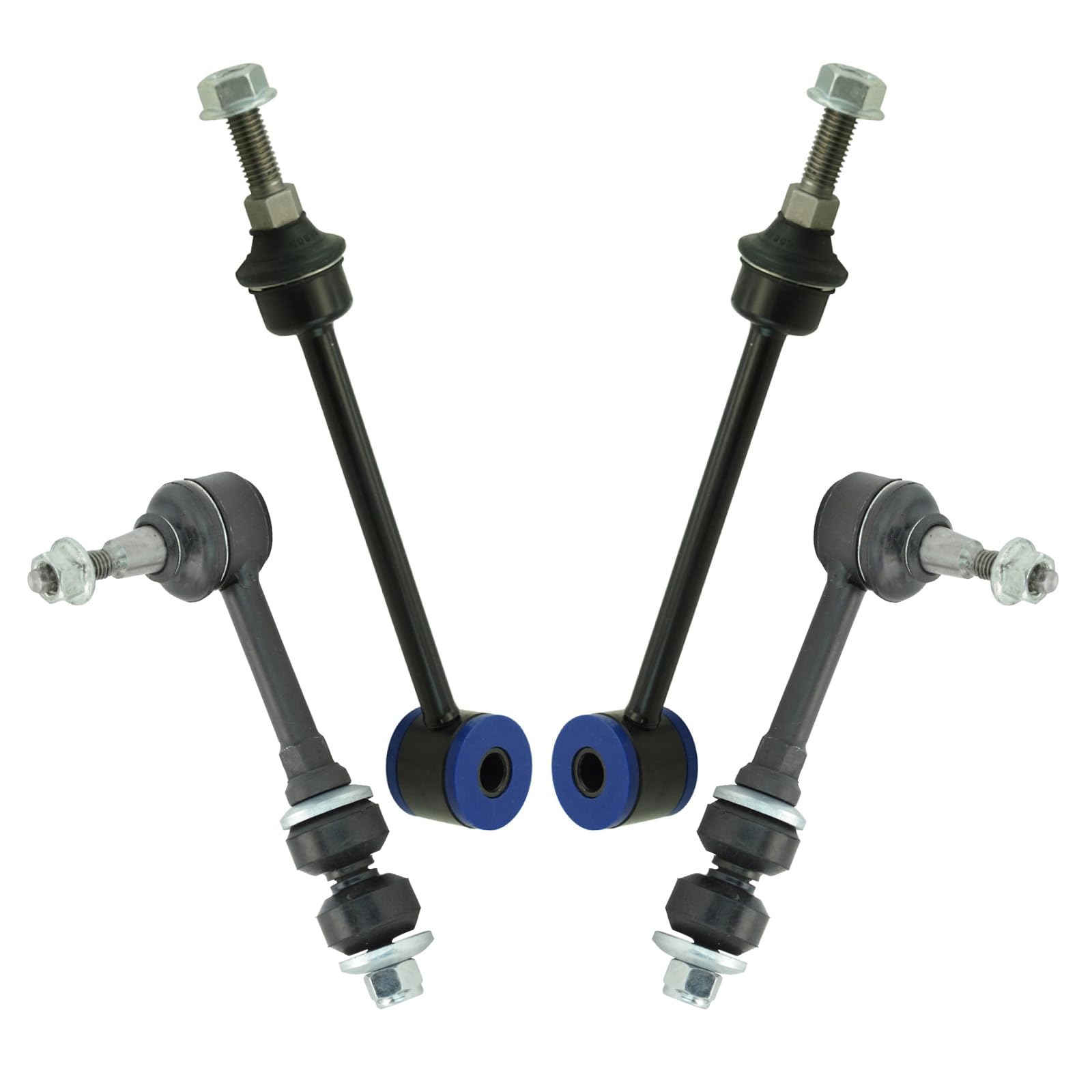 Trq Sway Bar Stabilizer Link Set Front & Rear Compatible With 04 Ram 2500 04-05 Ram 3500