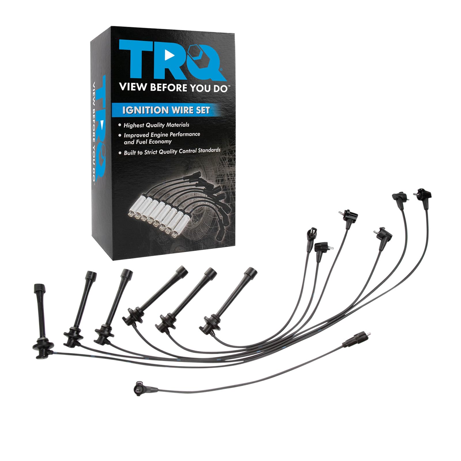 Trq Spark Plug Wire Set Compatible With 1996-1997 Lexus Lx450 1993-1997 Toyota Land Cruiser