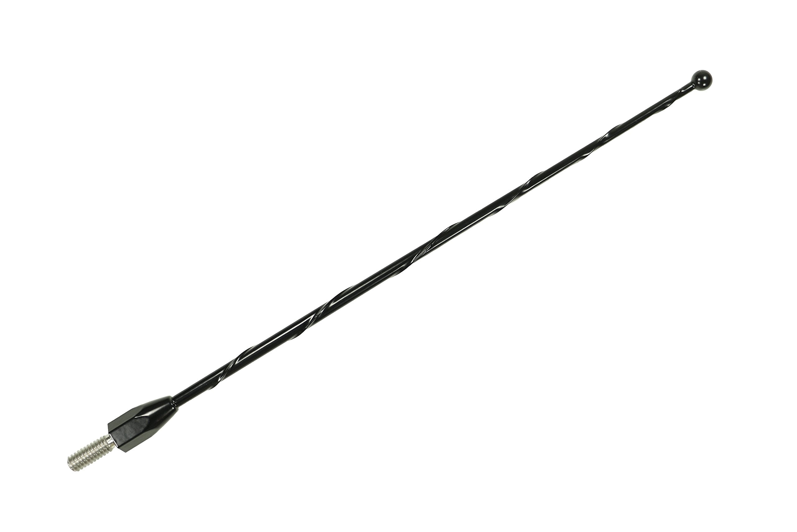 Antennamastsrus - 9 Inch Black Short Antenna Is Compatible With Toyota Tundra (2000-2020) - Spiral Wind Noise Cancellation - Spring Steel Construction - Stainless Steel Threading