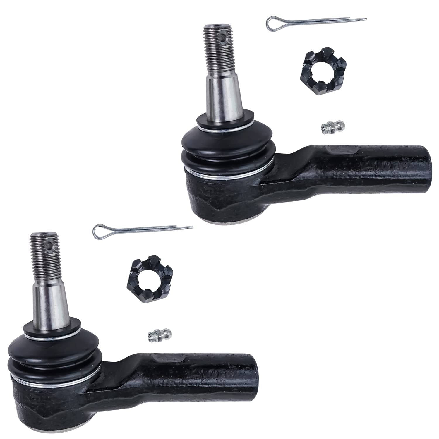 Detroit Axle - Front 4pc Tie Rods for 06-10 Dodge Ram 1500, 11-12 Ram 1500, 4 Outer & Inner Tie Rod Ends 2006 2007 2008 2009 201