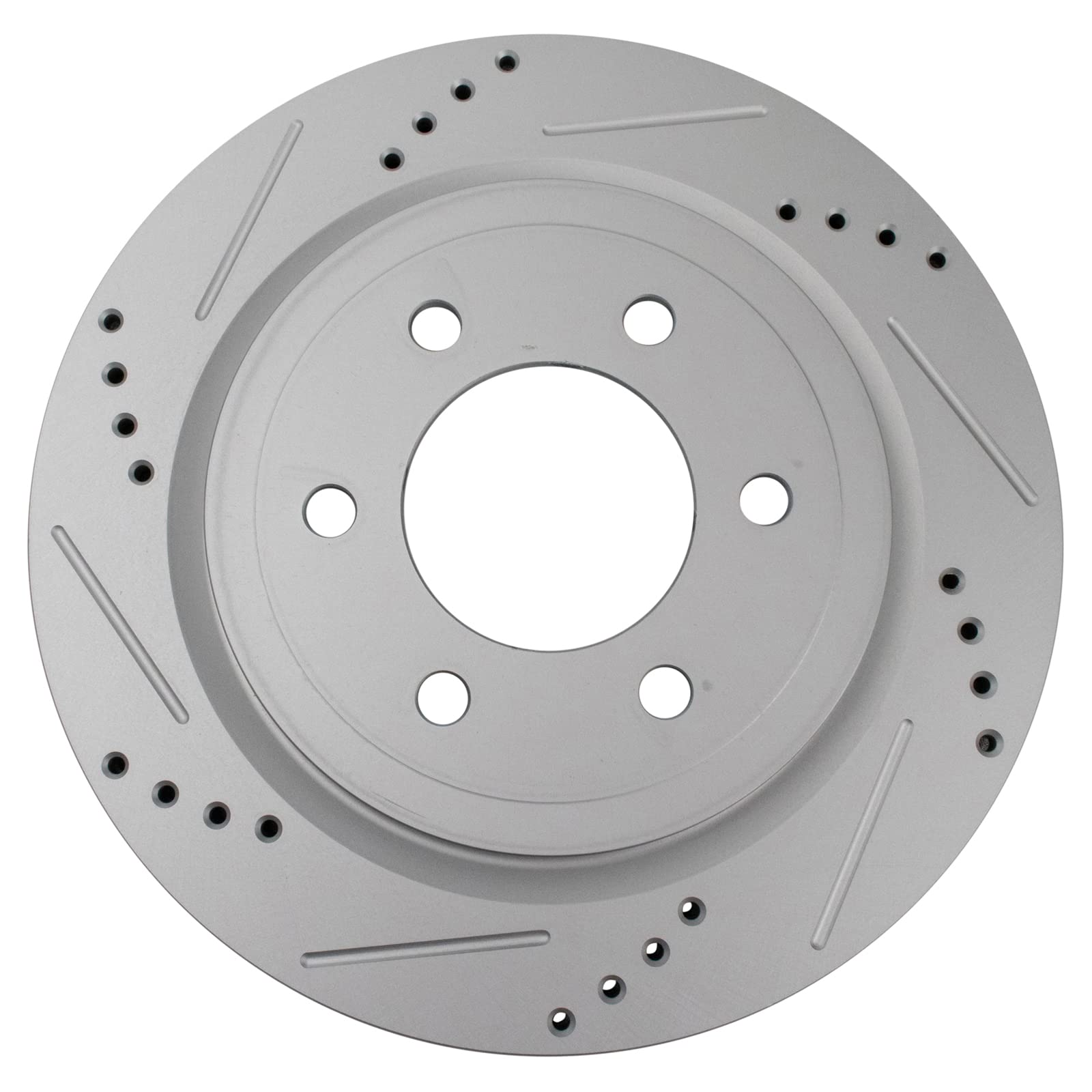 Trq Rear Performance Brake Rotors Set Premium G-Coated Cross Drilled & Slotted Compatible With 2018-2021 Ford Expedition 2018-20