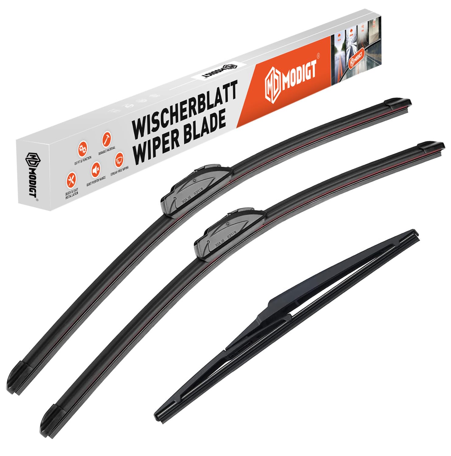 3 Oem Windshield Wiper Blades Replacement For 2002-2006 Gmc Envoy, 2000-2006 Chevy Tahoe, 1995-1998 Ford Aerostar, Original Equipment Replacement 22'+22'+16' (Pack Of 3)