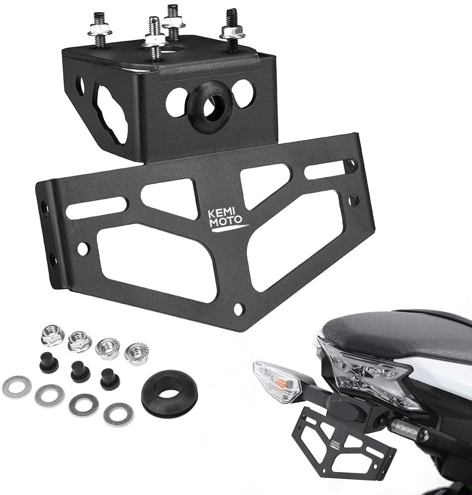 KEMIMOTO Compatible with 2023 2022 2021 Ninja 650 Fender Eliminator Compatible with Z650 ZX650 Ninja 650 License Plate Bracket N