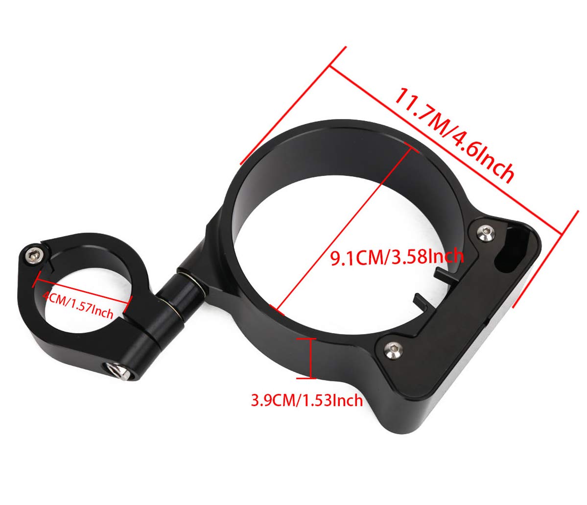 AUFER 39MM Fork Tuber Side Mount Speedometer Relocation Kit Adjustment Odometer Mounting Bracket Compatible with for Sportster X