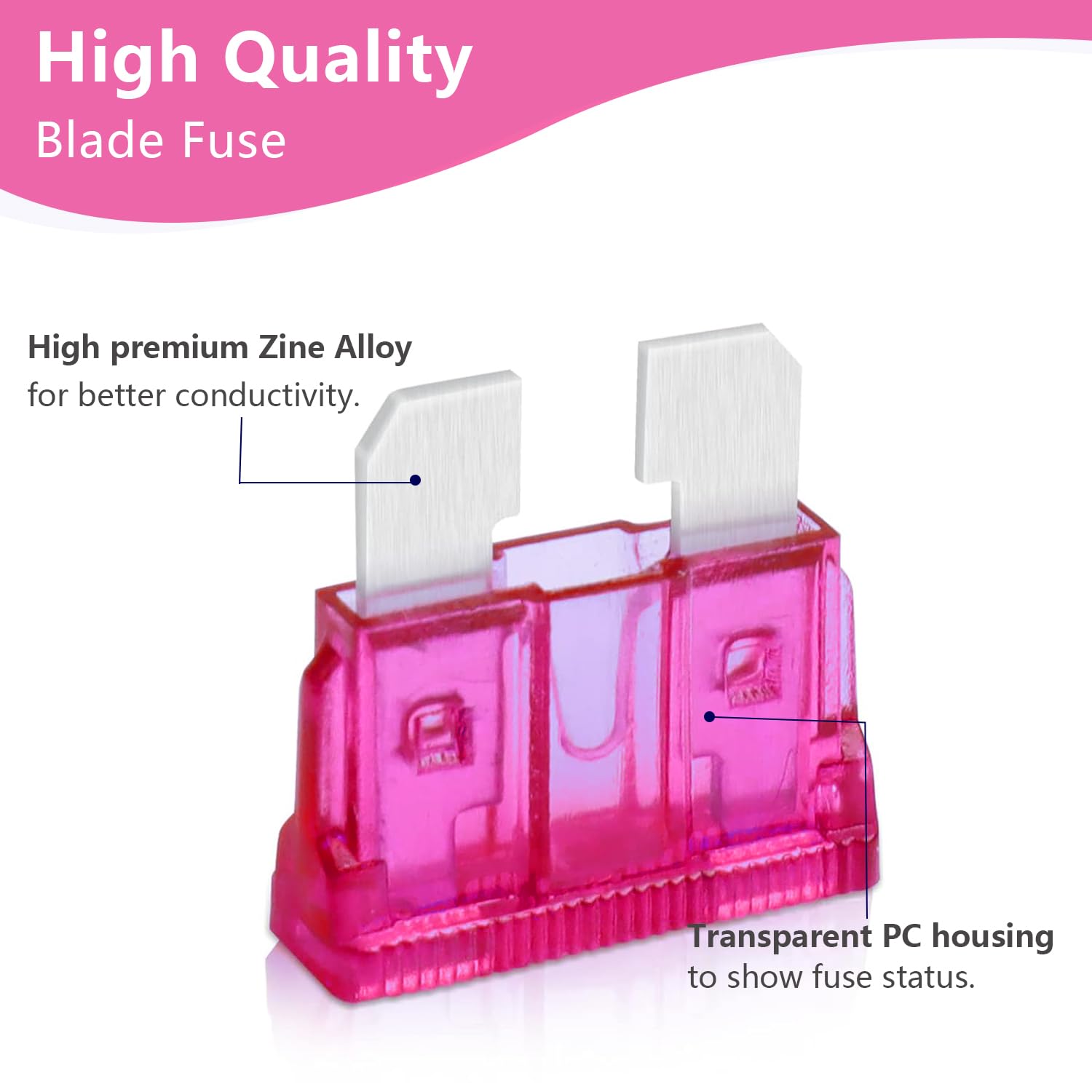 (80Pcs) 4 Amp Standard Fuse, 4A Car Blade Fuses For Car/Rv/Truck/Suv/Motorcycle/Boat