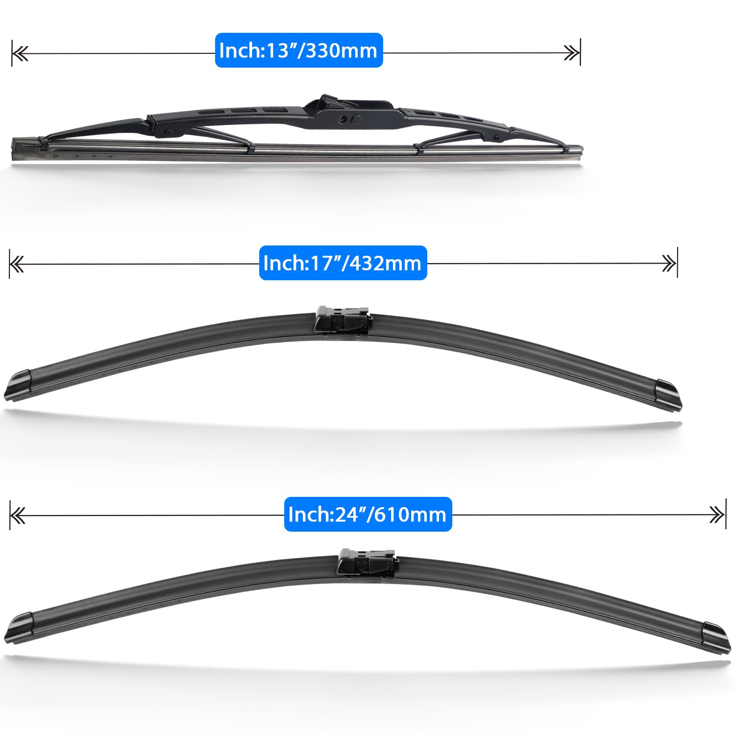 Raintok Windshield Wiper Blades Replacement For 2010-2017 Chevrolet Chevy Equinox Gmc Terrain Original Factory Quality Front Rea