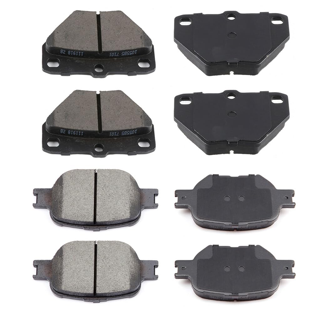 Cciyu D817 D823 Front & Rear Ceramic Disc Brake Pads Kit For Toyota Celica 2000-2005 8Pcs