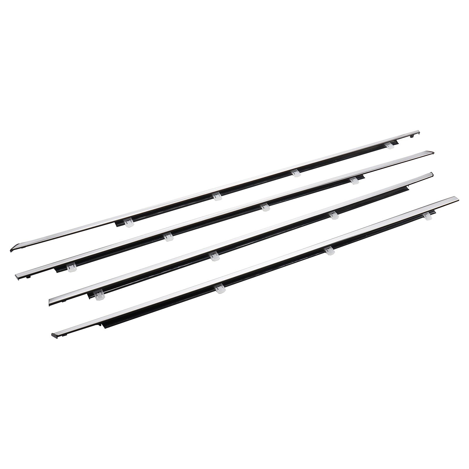 MotorFansClub 4PCS Window Sealing Weatherstrip Fit for Honda Accord 2008 2009 2010 2011 2012 Sealing Strip Door Outside Trim, Ch