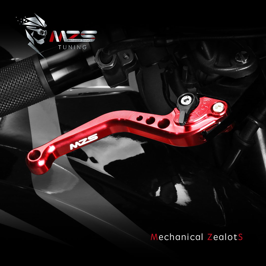 MZS Red Motorcycle Brake Clutch Levers Short Compatible with 749 848 EVO 999 1098 1198 899 959 1199 1299 Panigale Diavel Carbon
