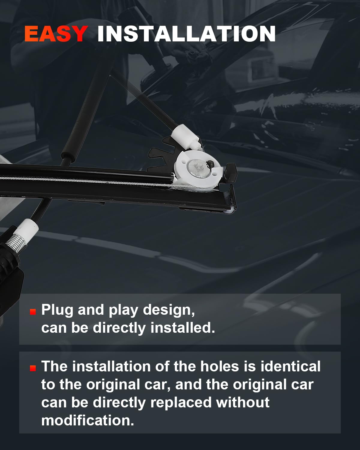 Front Right Passengers Side Power Window Regulator with Motor Assembly Replacement for 2001-2005 for BMW 325i 325xi 330i 2000 fo