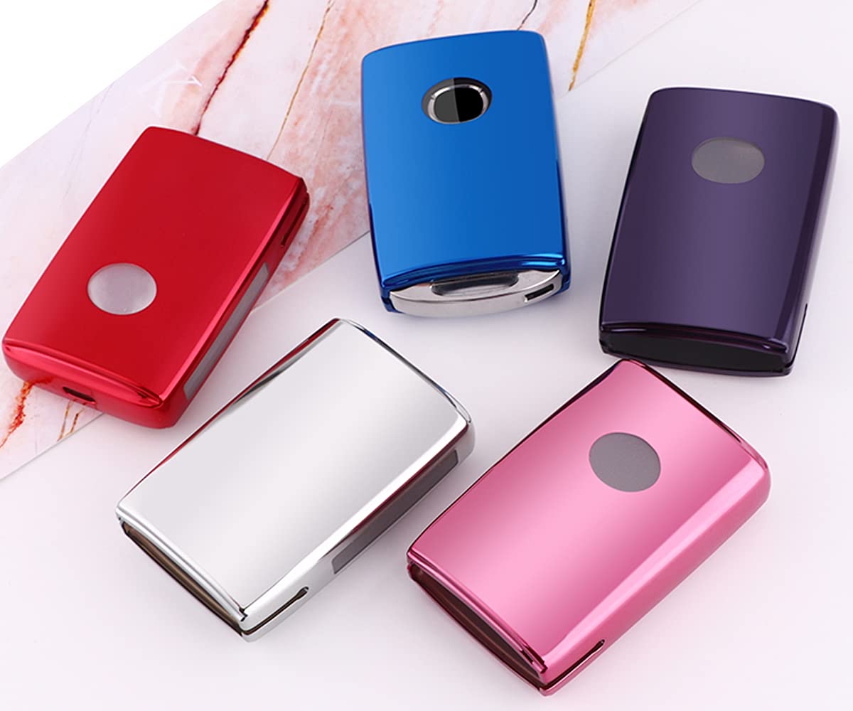 Horande Soft TPU Protector Key Fob Cover Case fit for 2019-2021 Mazda 3 6 CX-30 CX-5 CX-9 Keyless Entry Key Fob (Purple)