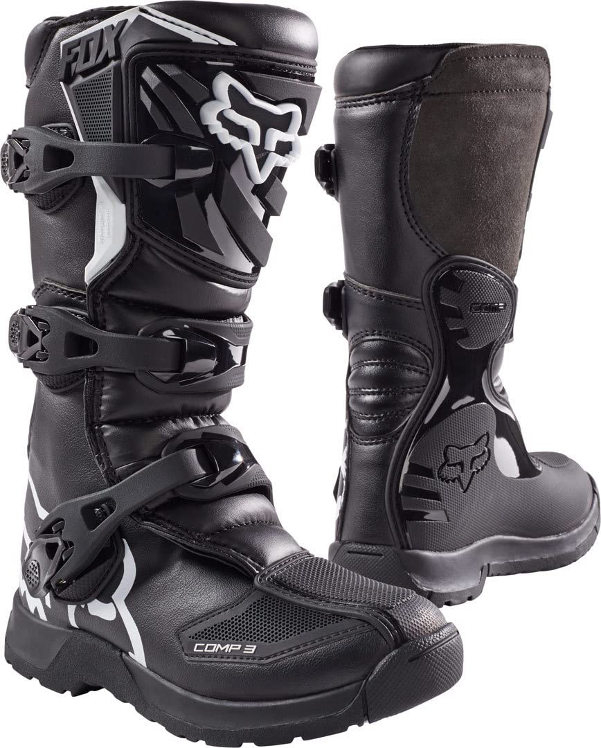 Fox Racing Unisex-Child Youth Comp 3 Motocross Boot,Black,Little Kid 2