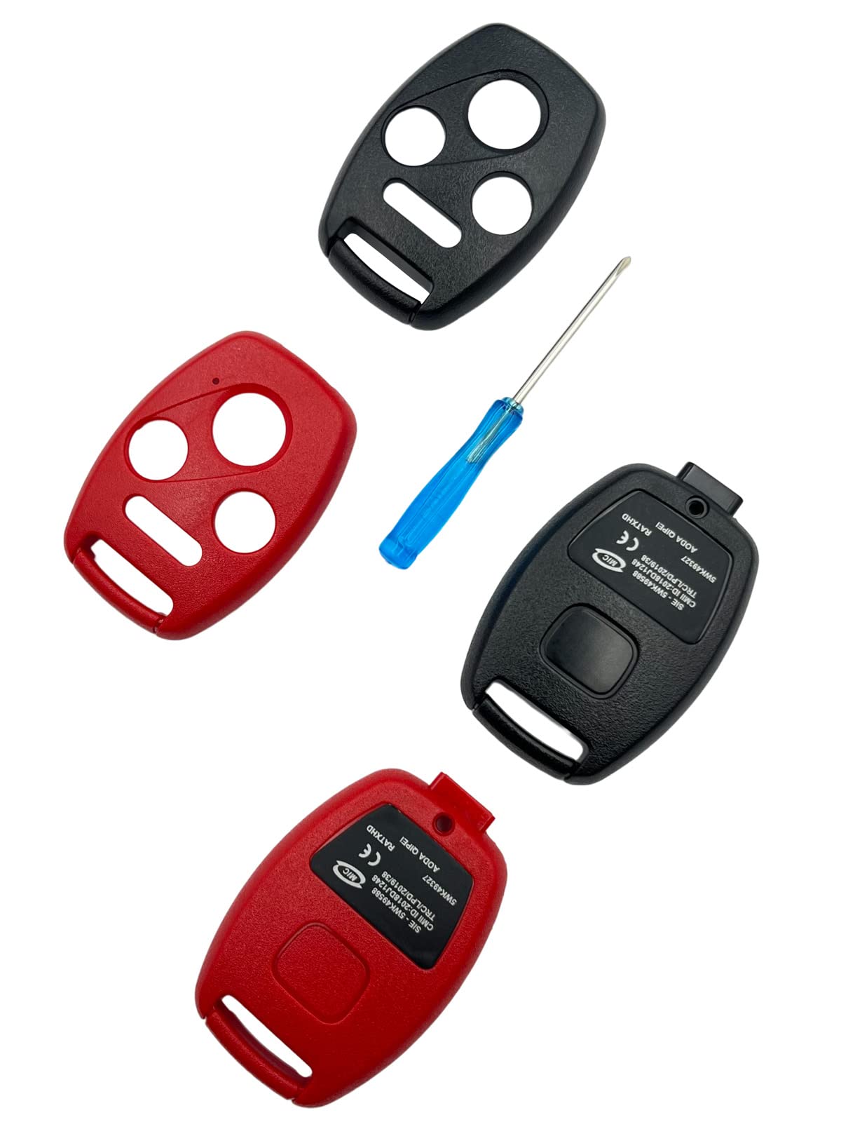 Cutting Not Required - Replacement Keyless Entry Remote Key Fob Shell Case fits Honda Accord 2003-2012 / CR-V 2005-2006 / Civic