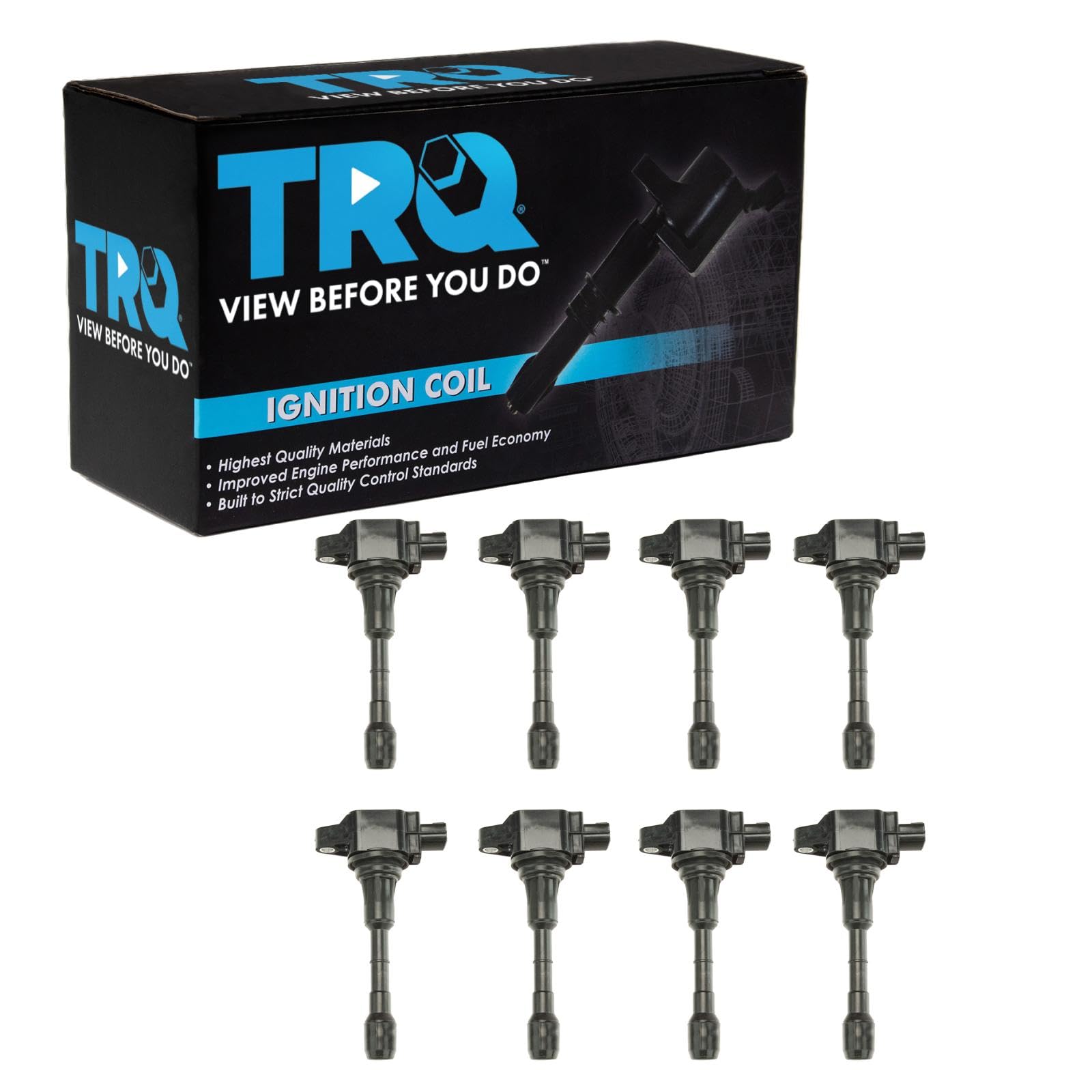 Trq Ignition Coil Set Compatible With 2009-2013 Infiniti Fx50 2011-2013 M56 2014-2019 Q70 2015-2019 Q70L 2014 Qx70