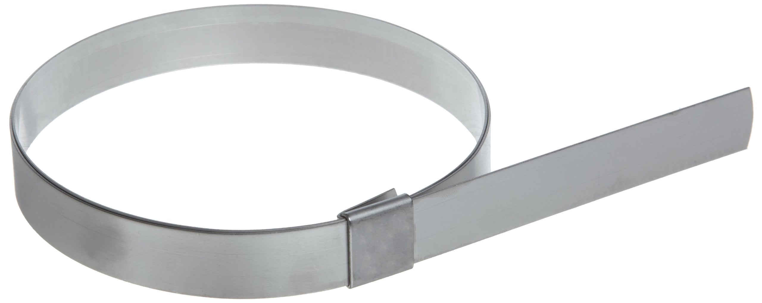 Band-It Cp8S99 5/8'' Wide X 0.025'' Thick 2'' Diameter, 201 Stainless Steel Center Punch Clamp (100 Per Box)