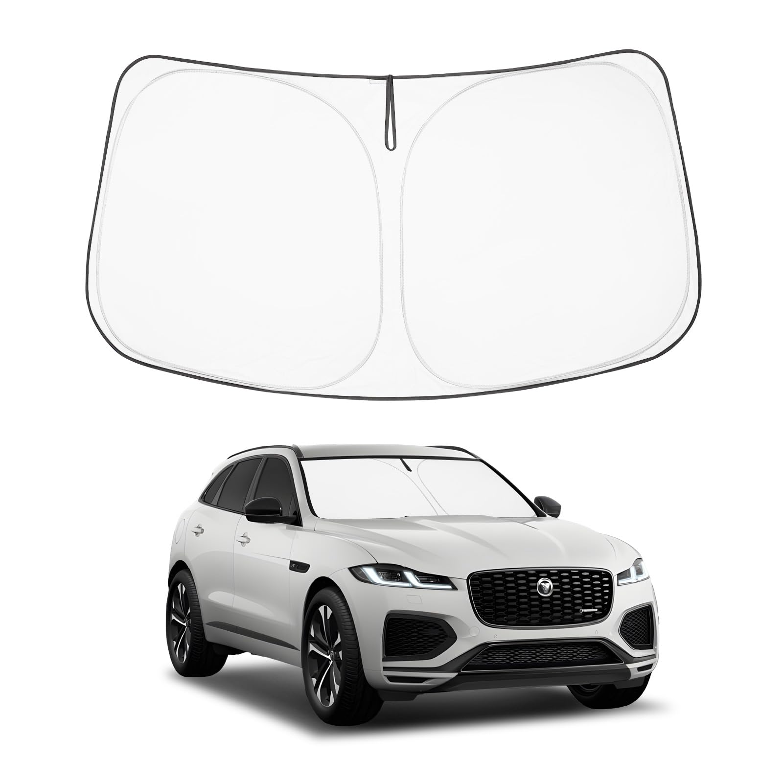 Proadsy Upgrade Front Windshield Sun Shade Foldable Sunshade Protector Custom Fit For Jaguar F-Pace 2016-2024 2025 F Pace Suv Ac
