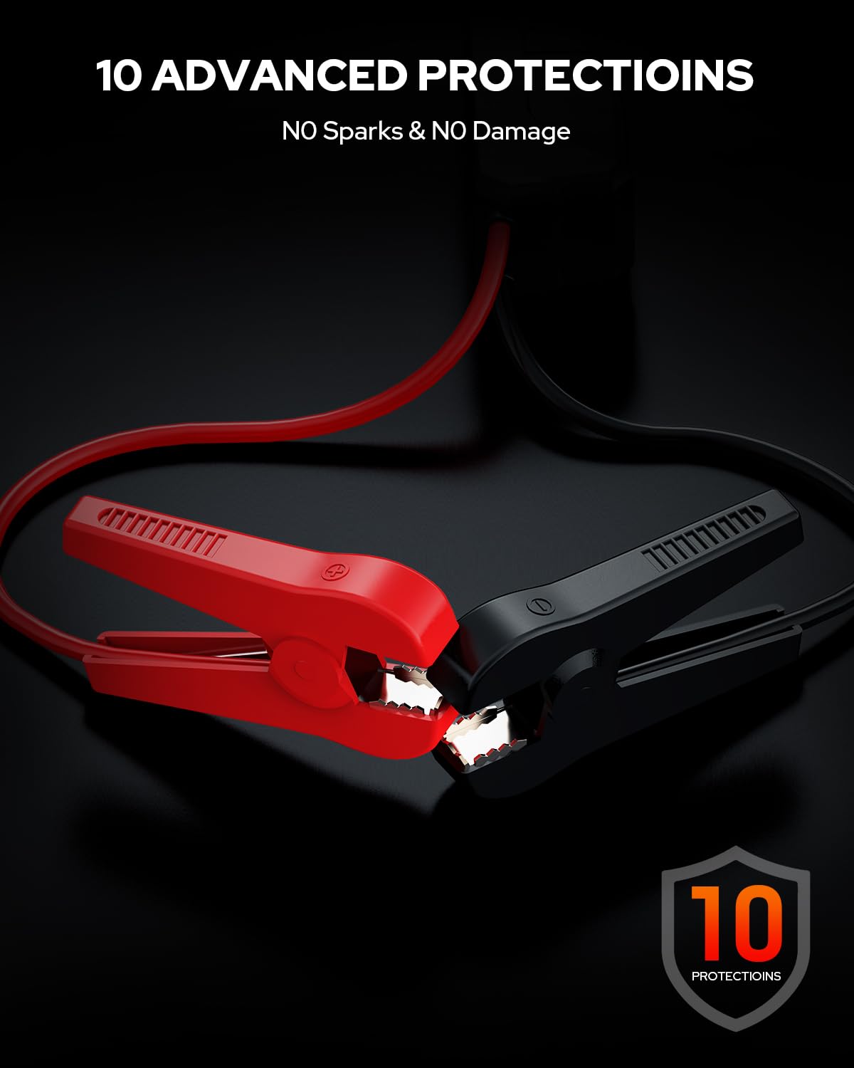 BooKoo Jump Starter 3000A - Portable Car Battery Jumper Pack for 12V Gas & 8.0L Diesel, Red & Black, Model H9, with Power Bank