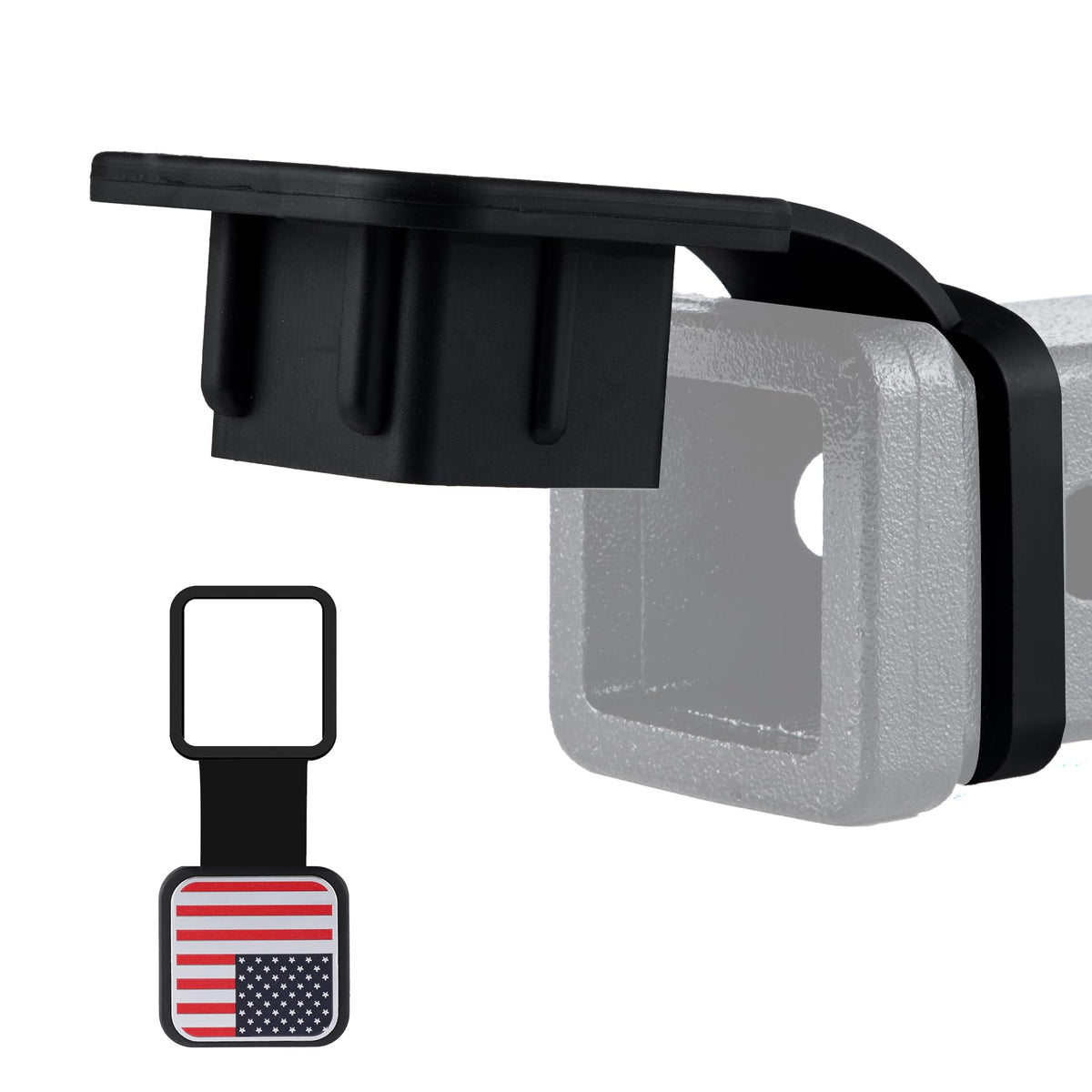 Singaro 2 Inch Universal Flag Tow Hitch Covers, Trailer Hitch Cover Tube Plug Insert, Car Exterior Accessories, Receiver Tube Hitch Plug(American Flag-A)