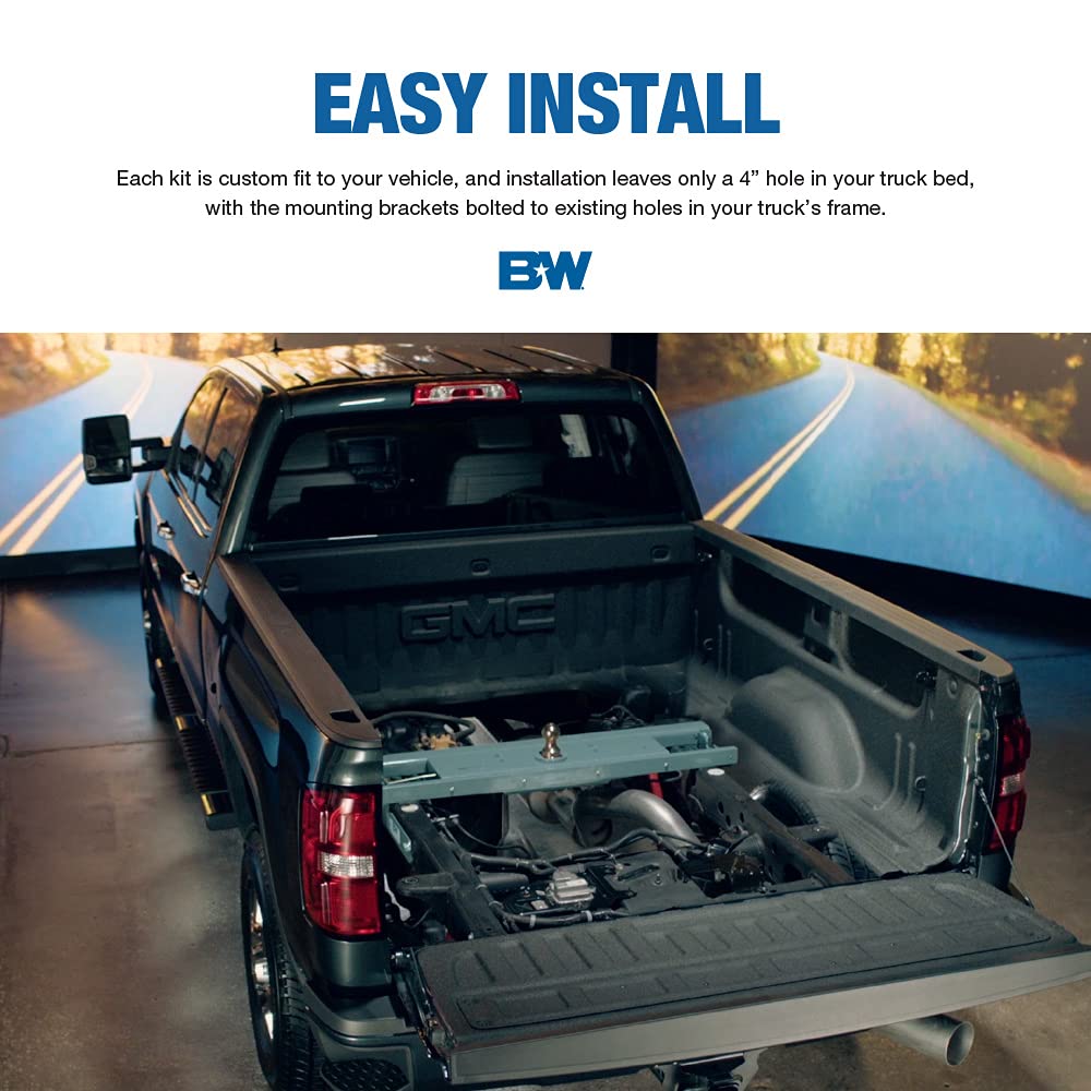 B&W Trailer Hitches Gooseneck Hitch GNRK1384 for 2014-2018 Ram 2500, Alloy Steel Construction