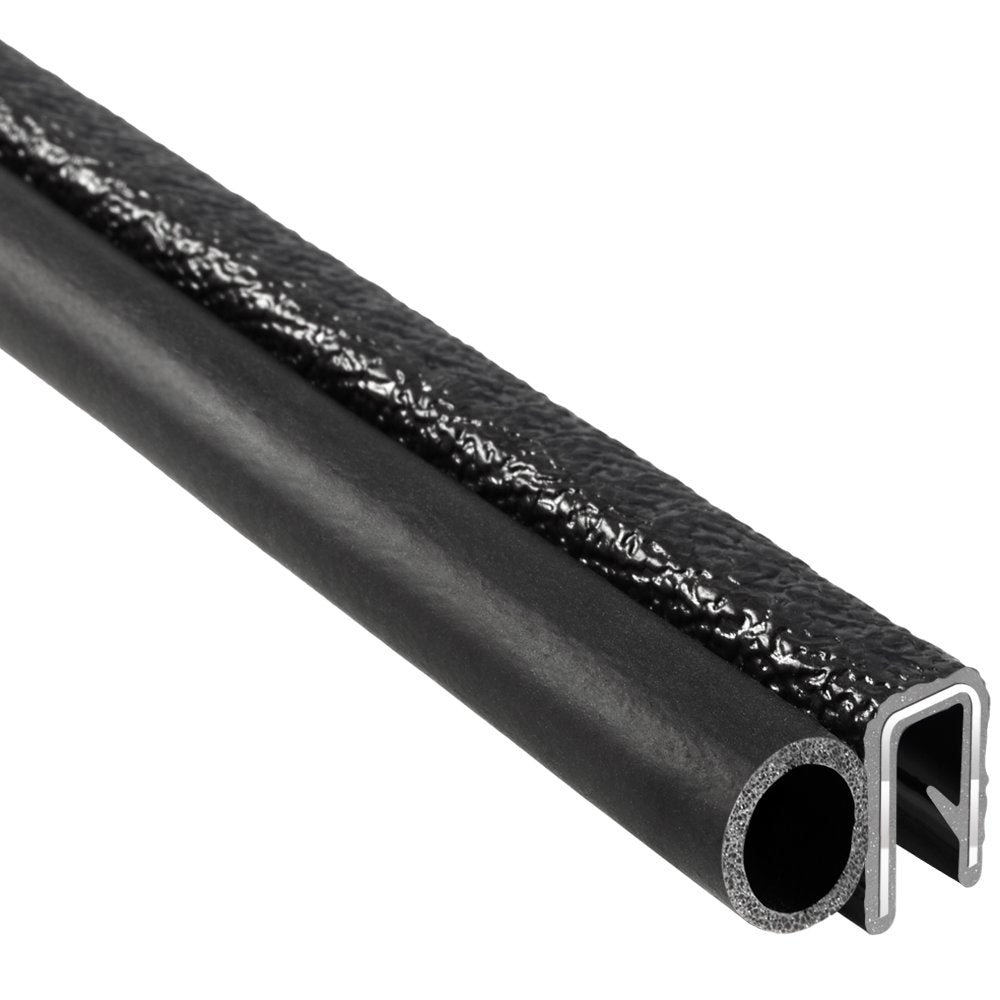 Trim-Lok Trim Seal With Side Bulb - Fits 3/16    Edge, 3/8    Bulb Seal Diameter, 25 Length - Pvc Plastic Trim With Epdm Rubber