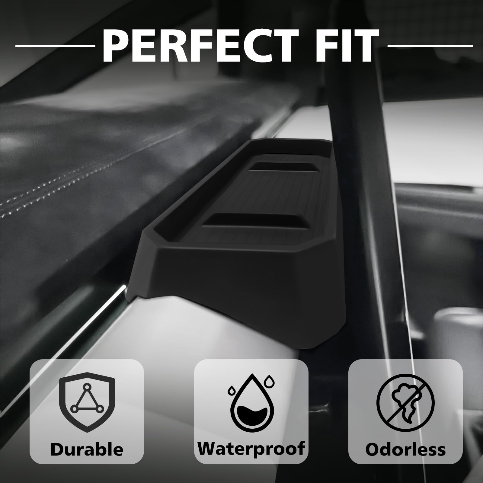 Bestevmod Center Console Screen Dash Organizer Compatible With Tesla Cybertruck 2024+ Pickup Dashboard Organizer Back Storage Bo