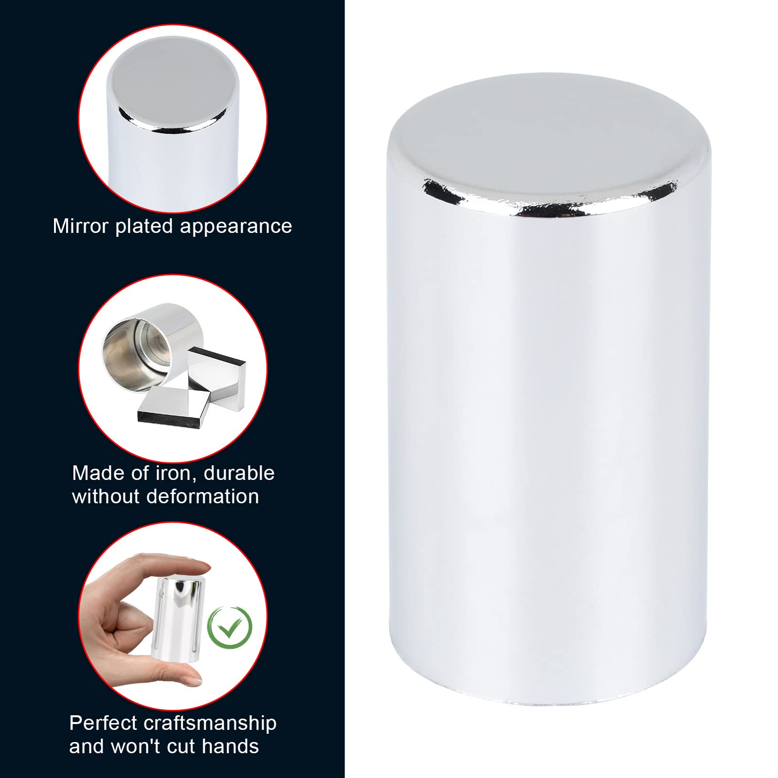 Bravema 4 PCS Docking Hardware Covers Kit, Motorcycle Magnet Cover Kit Fit for 2009-2023 Harley Touring Street Glide, Road Glide