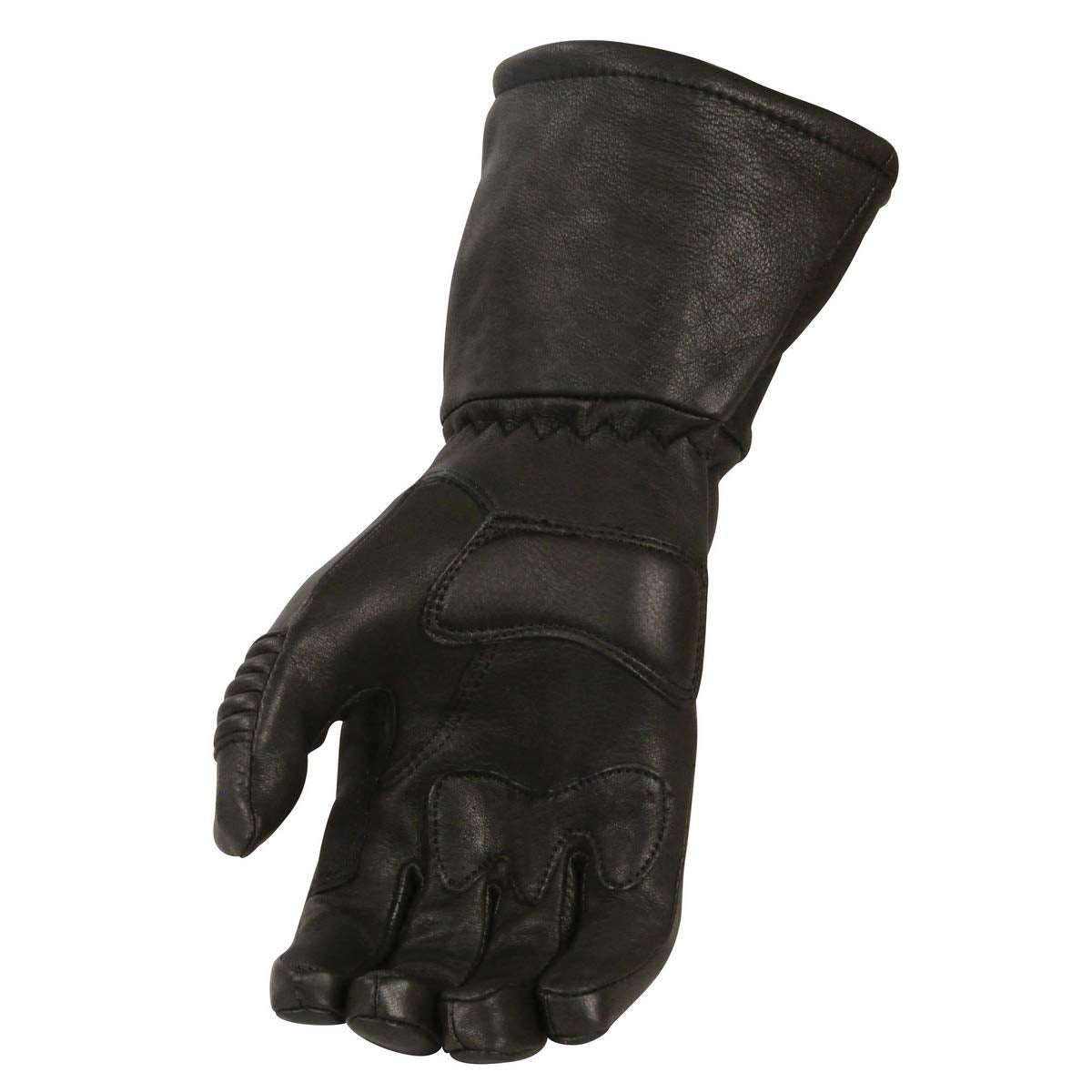 Shaf International Men's Lined Motorcycle Gloves with Gauntlet (Black, XX-Large)